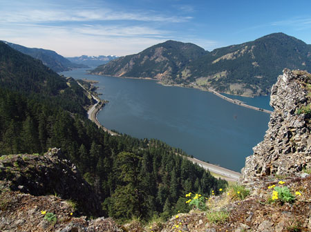 Looking west in the Gorge from Mitchell Point