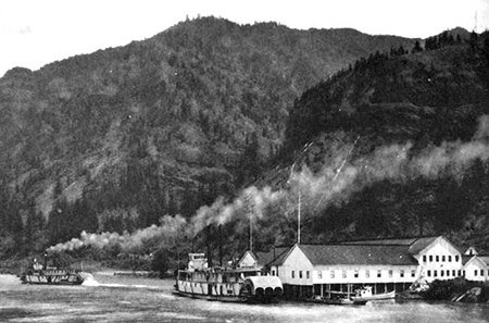 Frank Warren's salmon cannery (site of today's Warrendale) in 1902